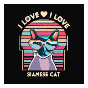 I love Siamese cat Photo Print