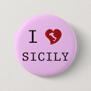 I Love Sicily 2 Inch Round Button