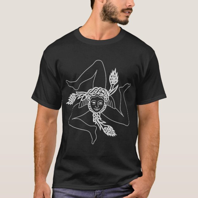 I Love Sicily Sicilian Trinacria T-Shirt (Front)