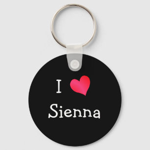 I Love Sienna Keychain
