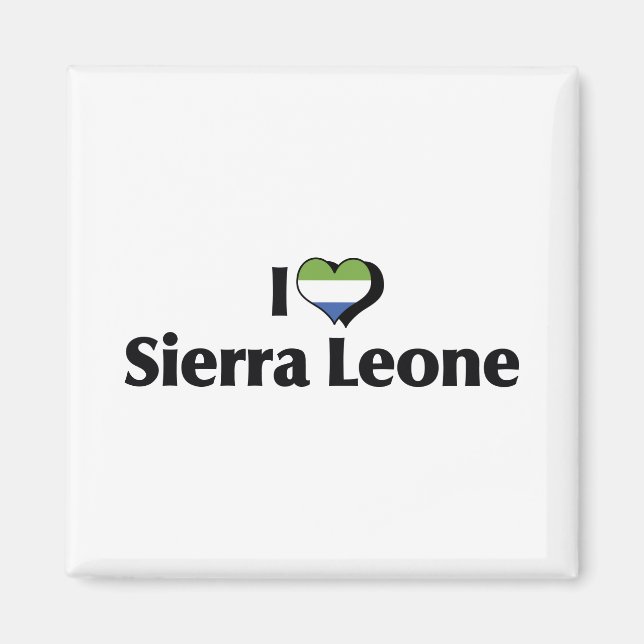 I Love Sierra Leone Flag Magnet (Front)
