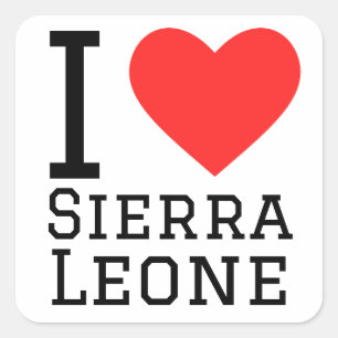 I love Sierra Leone  Square Sticker