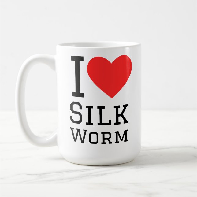 I love silk worm  coffee mug (Left)