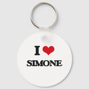I Love Simone Keychain