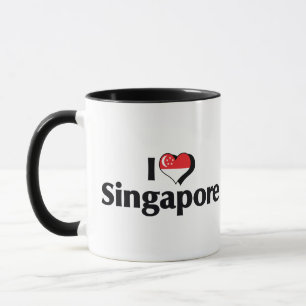 I Love Singapore Flag Mug