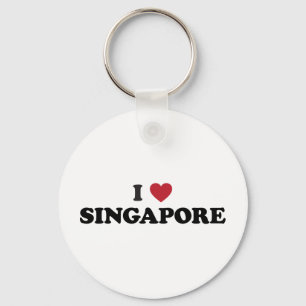 I Love Singapore Keychain