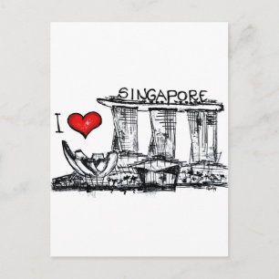 I love Singapore Postcard