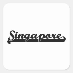 I love Singapore Singapore Classic Design Square Sticker