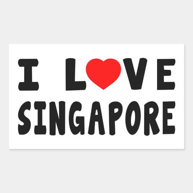 I Love Singapore Sticker (Front)