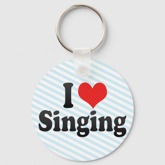 I Love Singing Keychain (Front)