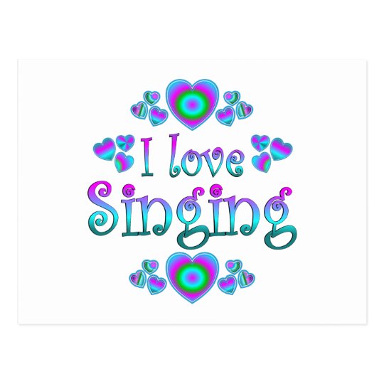 I Love Singing Postcard