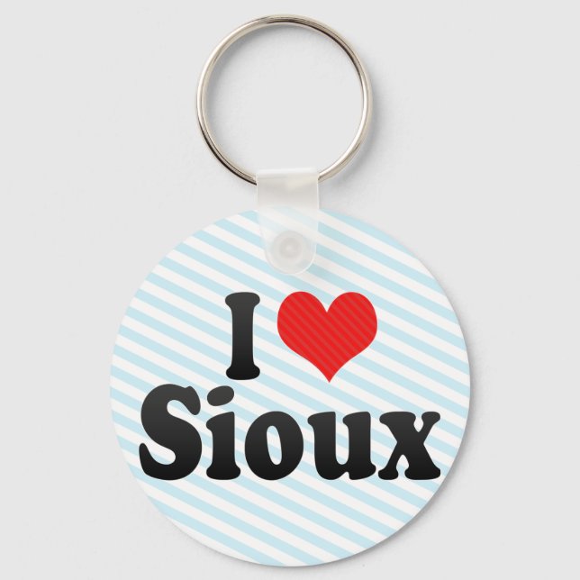 I Love Sioux Keychain (Front)