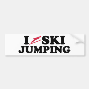 I love ski jumping bumper sticker