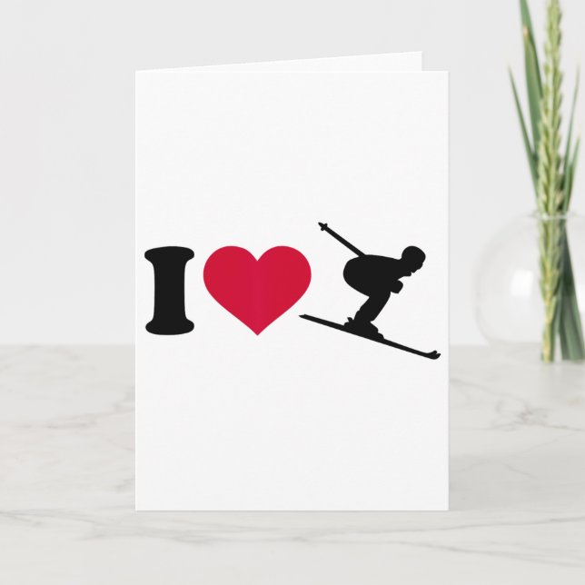 I Love Skiing _2  Card (Front)