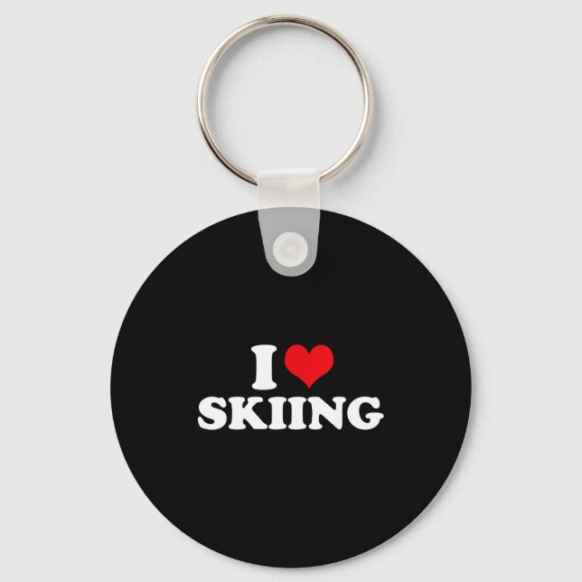 I love skiing  keychain (Front)