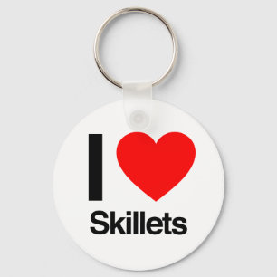 i love skillets keychain