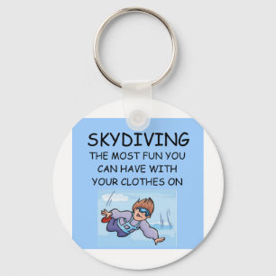 i love skydiving keychain