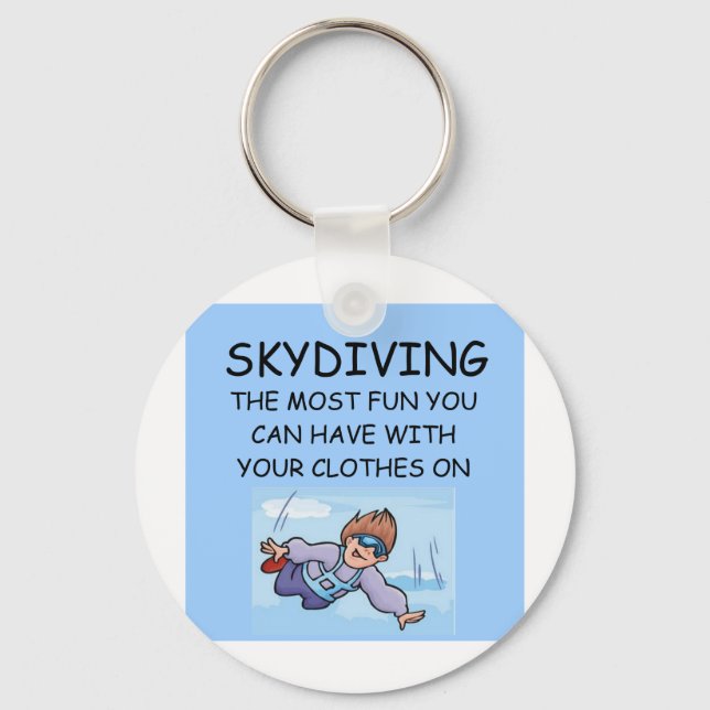 i love skydiving keychain (Front)