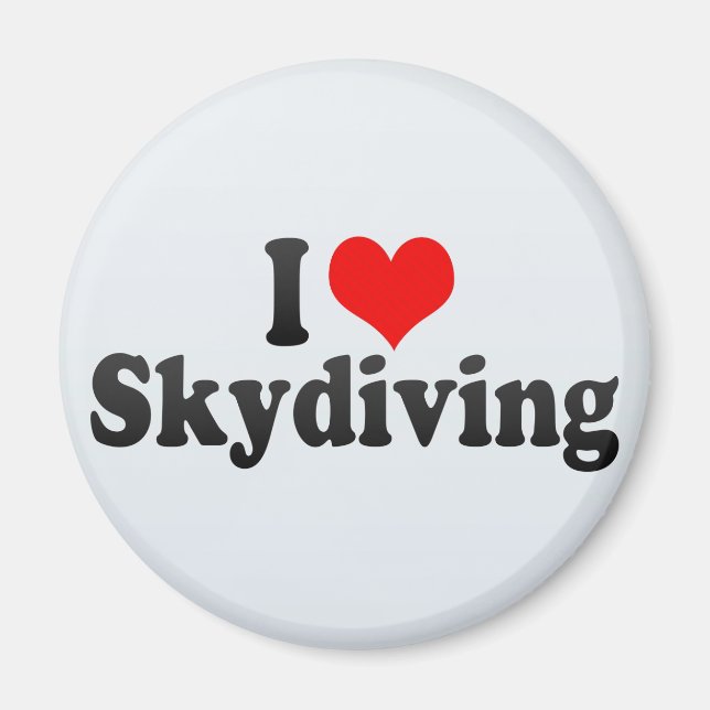 I Love Skydiving Magnet (Front)