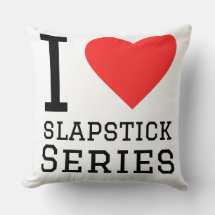 I love slapstick series throw pillow
