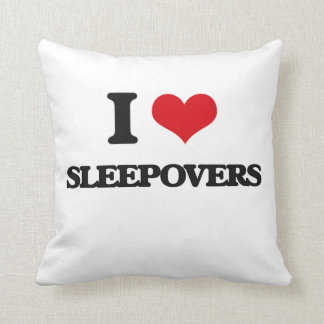 I love Sleepovers Throw Pillow