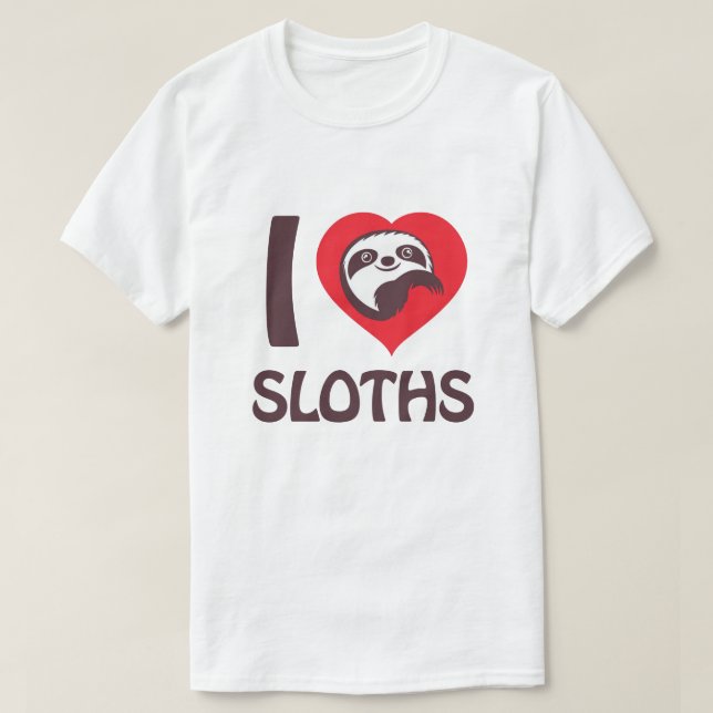 I love Sloths T-Shirt (Design Front)