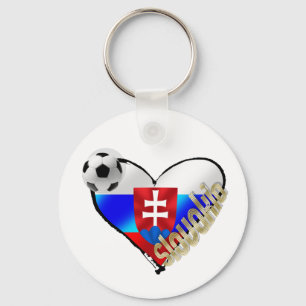 I love Slovakia Repre sooccer Slovakia flag heart Keychain