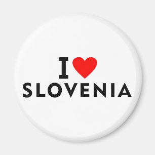 I love Slovenia country like heart travel tourism Magnet