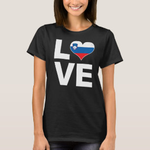 I Love Slovenia Heart Flag Slovenia T-Shirt