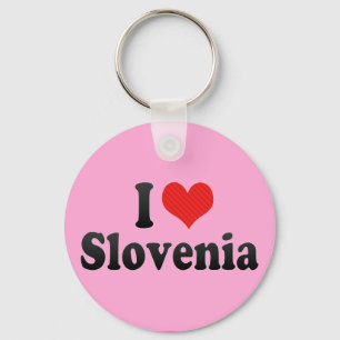 I Love Slovenia Keychain