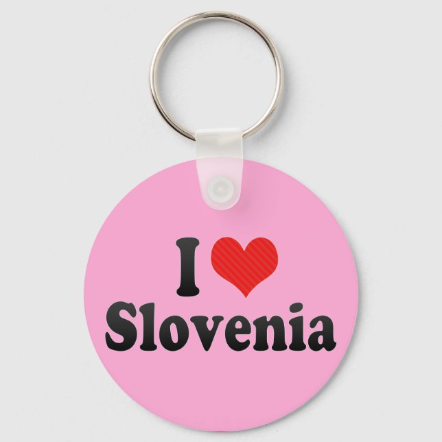 I Love Slovenia Keychain (Front)