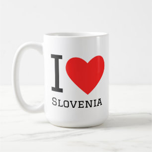 I love slovenia square sticker coffee mug