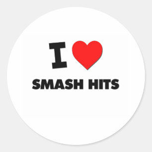 I love Smash Hits Classic Round Sticker