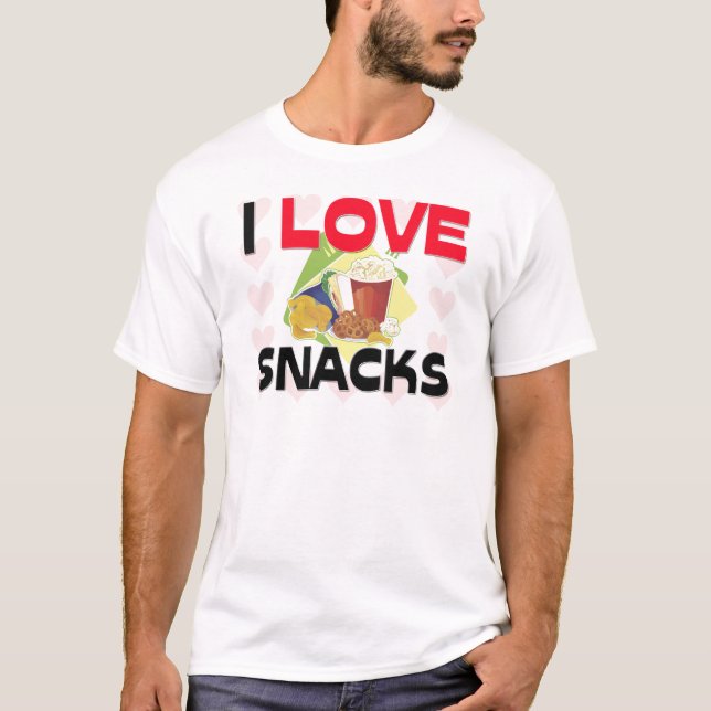I Love Snacks T-Shirt (Front)