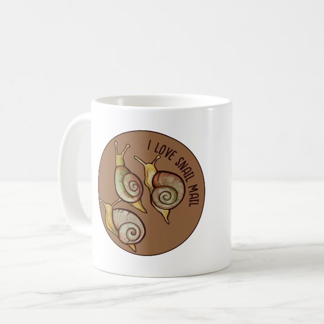 I Love Snail Mail Coffee Mug (Front Left)