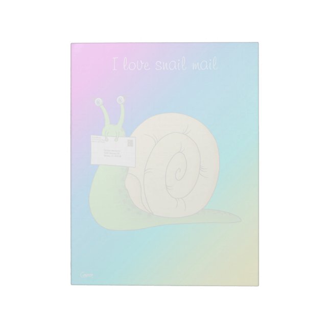 I Love Snail Mail (Gradient) - Bloc-notes de 11 po (Tourné)