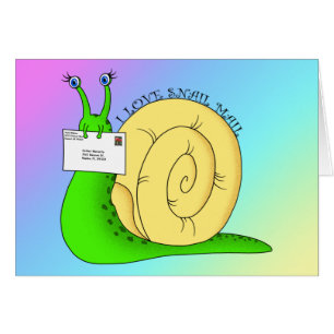 I Love Snail Mail (Gradient) - Carte d'art de 5 po