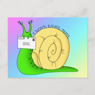 I Love Snail Mail (Gradient) - Carte postale