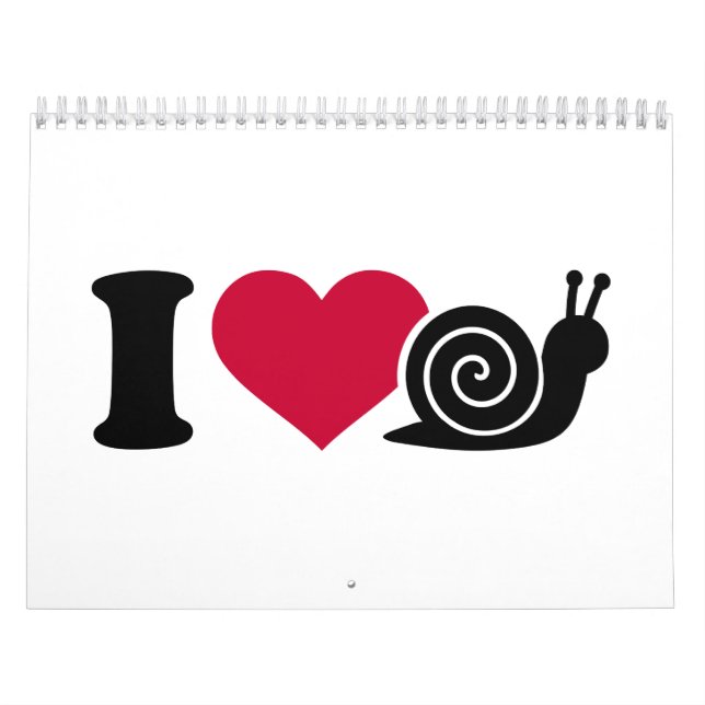 I love Snails Calendar (Cover)