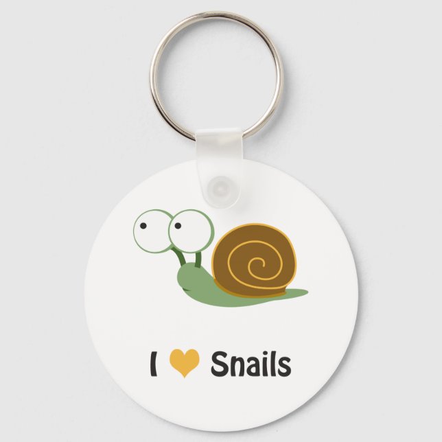 I love snails keychain (Front)