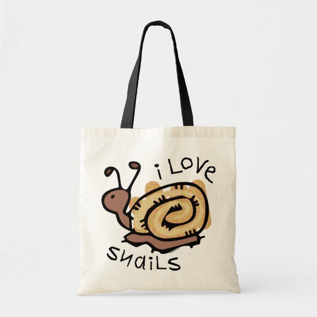 I Love Snails Tote Bag (Front)