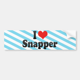 I Love Snapper Bumper Sticker