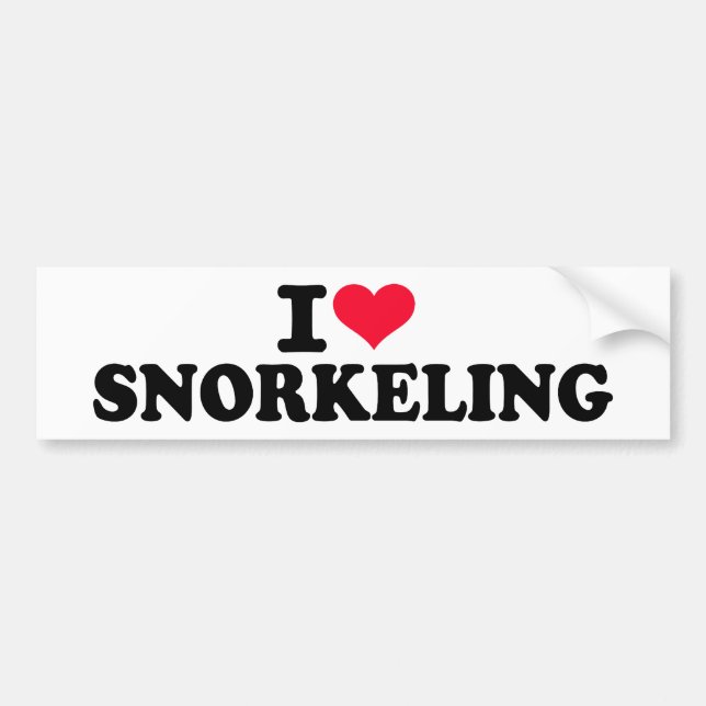 I love Snorkelling Bumper Sticker (Front)