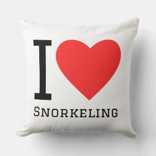 I love snorkelling throw pillow