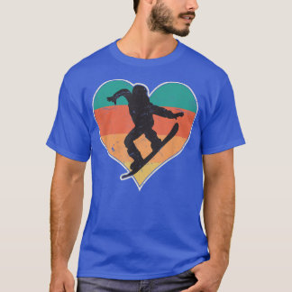 I Love Snow Boarding, Retro Distressed Snow Boarde T-Shirt