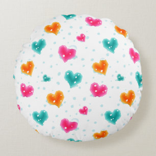 I love snow Christmas Round Pillow