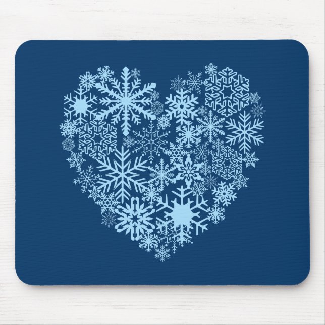 I Love Snow Mousepad (Front)