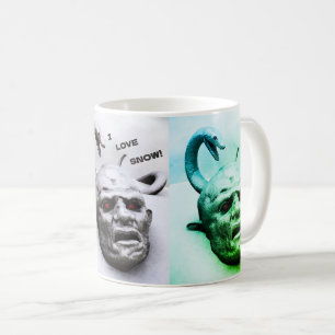 I Love Snow! Snake above head sculpture Coffee Mug