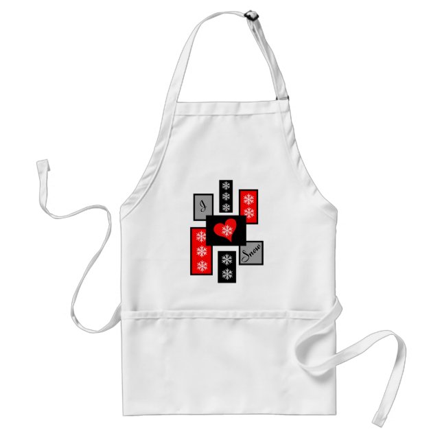 I Love Snow Standard Apron (Front)