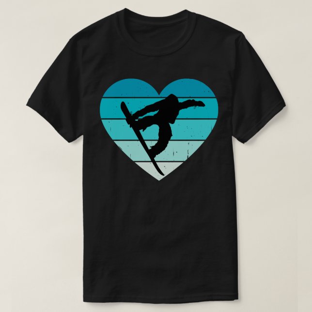 I Love Snowboard Halfpipe Tricks Winter Sports T-Shirt (Design Front)